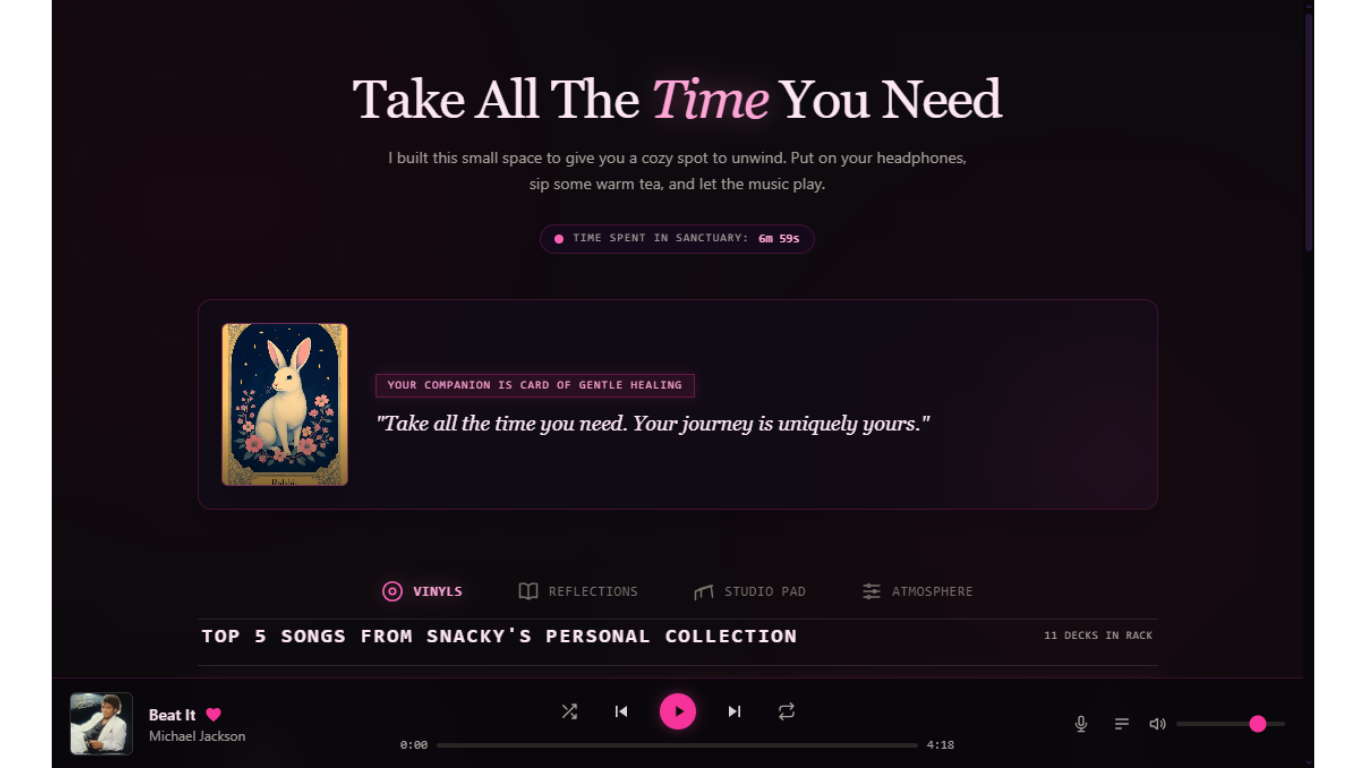 Snacky – Interactive Lo-Fi Audio & Creative Room